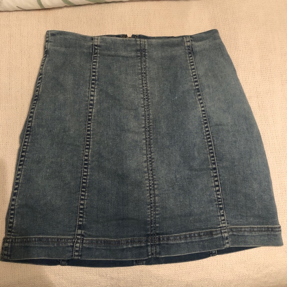 Free People denim skirt